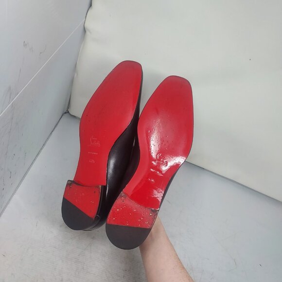 Christian Louboutin MENS Dandelion Black Smooth Leather Loafer Shoe - Picture 2 of 15